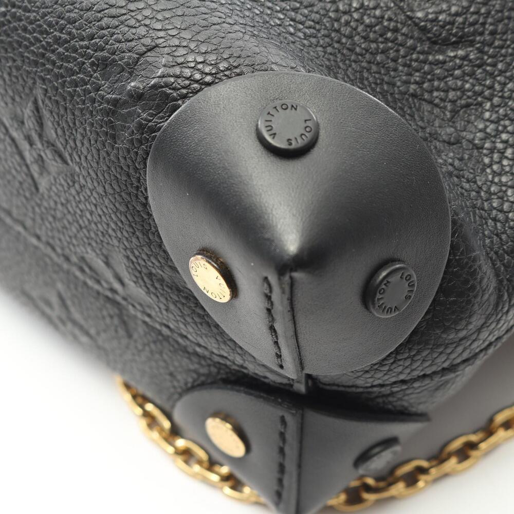 Louis Vuitton Black Souple Leather Handbag Malle Empreinte Monogram - Picture 5 of 7